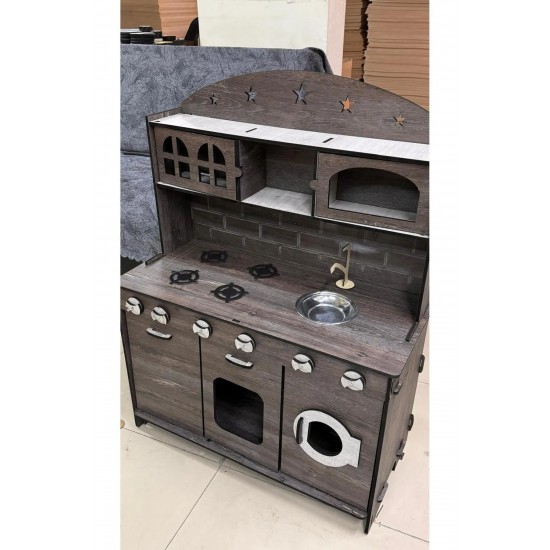 AHŞAP OYİNCAK MUTFAK 8 mm kalinlik