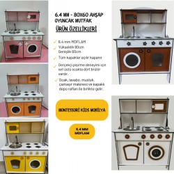 Oyuncak Mutfak, 6mm Çocuk Oyun Mutfağı, 3 Yaş Ve Üzeri Erkek Kız Çocuklar Için Gerçekçi Mutfak Seti